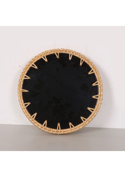 Mylamp Chara 21X2,5CM Sedefli Rattan Tepsi & Duvar Dekoru fırsatları