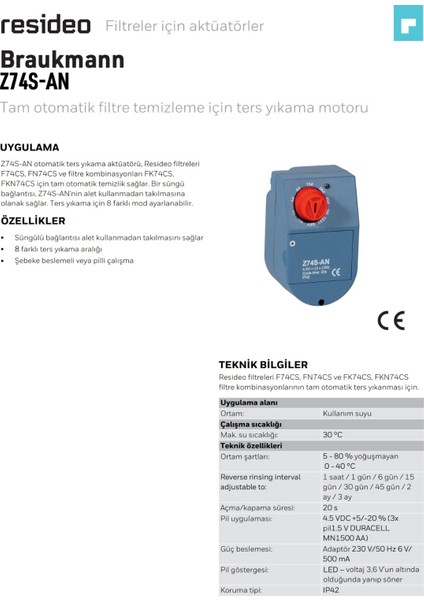 Z74S-AN Motor modelleri
