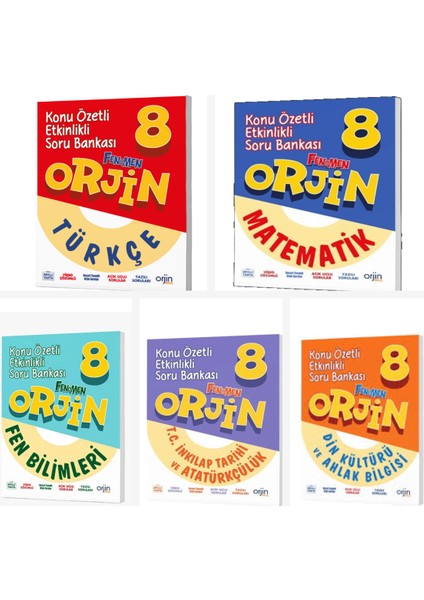 Orjin Lgs Soru Bankası Set ( Türkçe Matematik & Fen & Inkılap & D