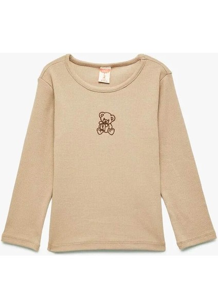 Kahverengi Kız Bebek Sweatshirt 6WMG10062AK