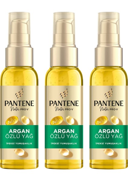Pro-V Argan Yağlı Saç Bakım Yağı 3x100 ml Kabaran Saçları Yatıştıran Besleyici Formül fiyatları