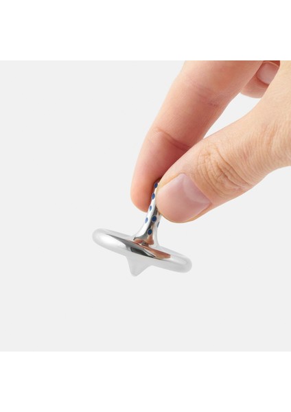 Tracer Top – Topaç Mavi Metal Masaüstü Aksesuarı ve Paslanmaz Çelik Denge Oyuncağı modelleri