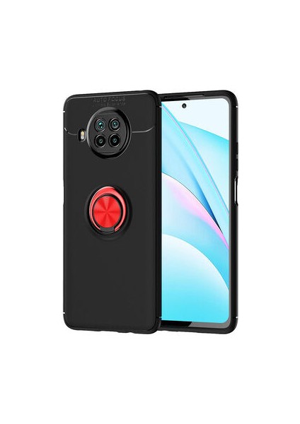 Xiaomi Mi 10T Lite 5g Kılıf Manyetik (Metal) Yüzüklü ve Stant Olabilen Rewon Premium Silikon Kapak