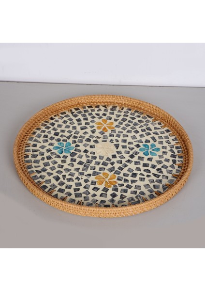 Mylamp Mareflora Sedefli Rattan Tepsi & Duvar Dekoru 40X3 cm fırsatları