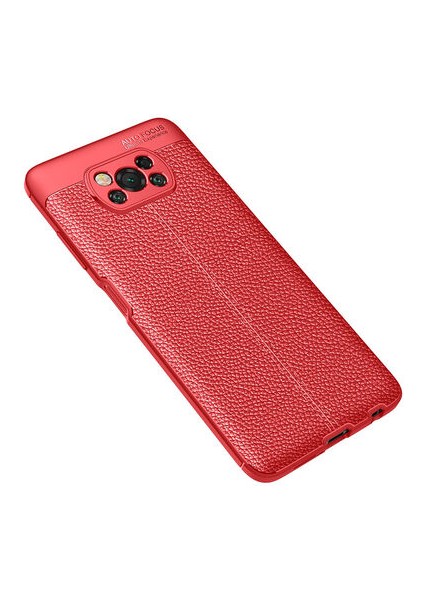 Poco X3 Kılıf Deri Görünümlü Deriko Premium Silikon Kapak