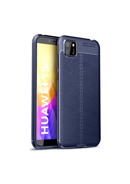 Huawei Y5P Kılıf Deri Görünümlü Deriko Premium Silikon Kapak