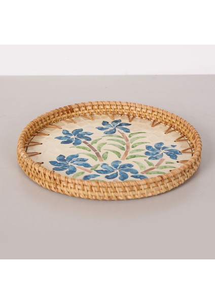 Mylamp Chara 23X2,5 cm Sedefli Rattan Tepsi & Duvar Dekoru fiyatları