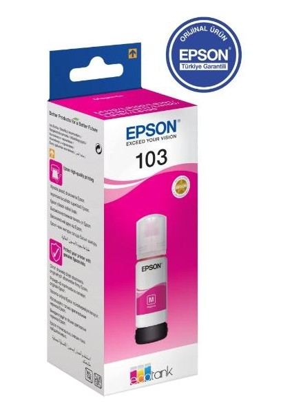 Ecotank 103 65ML Orijinal 4 Renk (Black,cyan,magenta,yellow) Mürekkep Kartuş indirimleri
