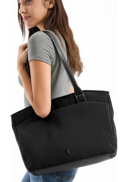 Versatile T23 14 INÇ/14L Siyah Tote Bag Laptop Notebook Omuz Çantası - T23M1D1