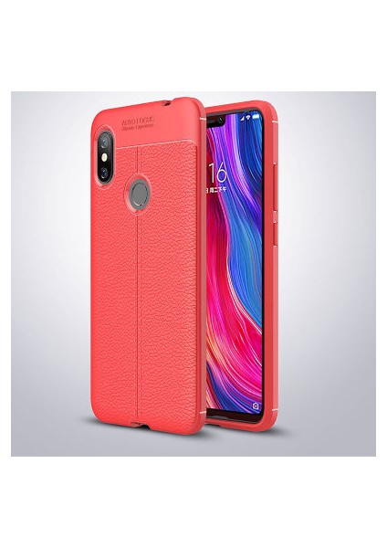 Redmi Note 6 Pro Kılıf Deri Görünümlü Deriko Premium Silikon Kapak