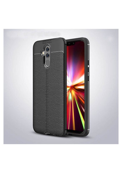 Huawei Mate 20 Lite Kılıf Deri Görünümlü Deriko Premium Silikon Kapak