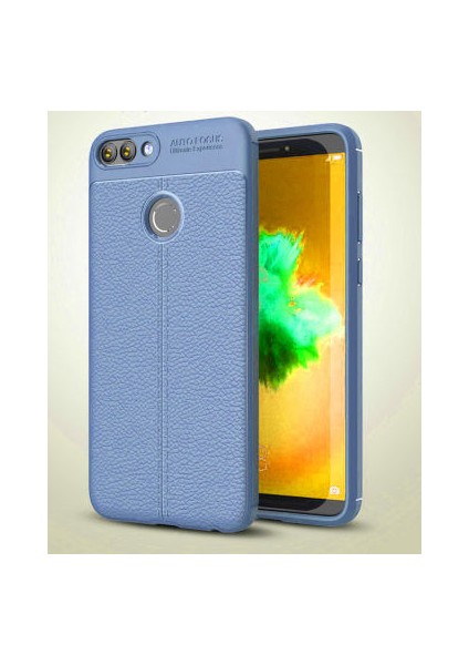 Huawei P Smart Kılıf Deri Görünümlü Deriko Premium Silikon Kapak