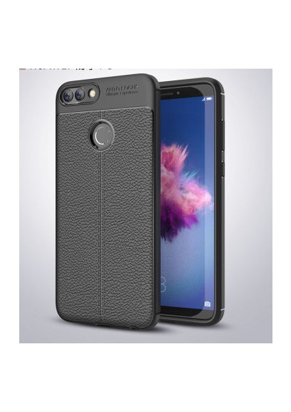 Huawei P Smart Kılıf Deri Görünümlü Deriko Premium Silikon Kapak