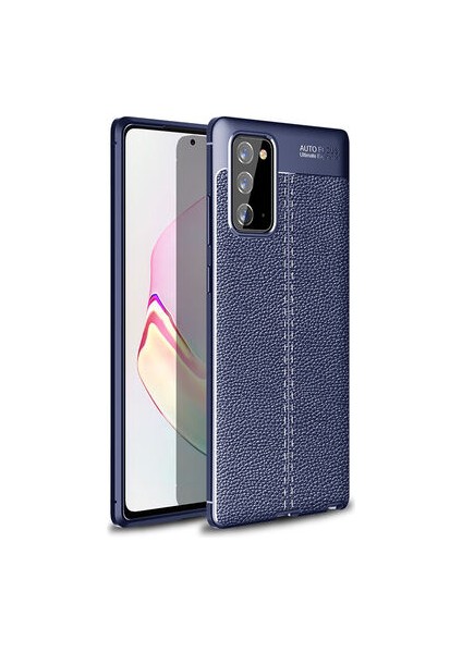 Samsung Galaxy Note 20 Kılıf Deri Görünümlü Deriko Premium Silikon Kapak