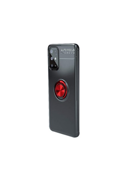 Samsung Galaxy S20 Plus Kılıf Metal Stant Olabilen Yüzüklü Flexring Premium Silikon Kılıf
