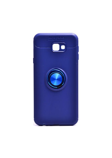 Samsung Galaxy J4 Plus Kılıf Metal Stant Olabilen Yüzüklü Flexring Premium Silikon Kılıf