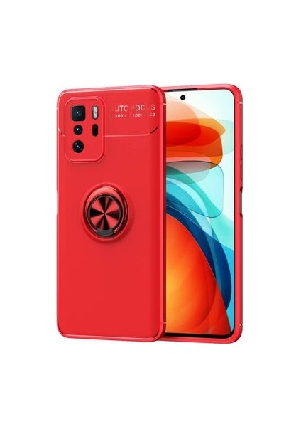 Poco X3 Gt Kılıf Metal Stant Olabilen Yüzüklü Flexring Premium Silikon Kılıf