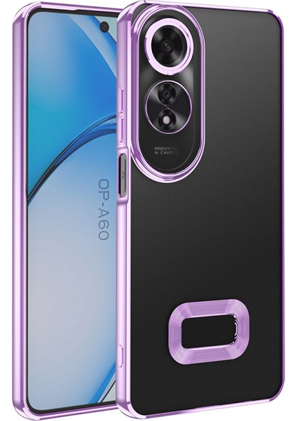 Oppo A60 Kılıf Köşeleri Parlak Renkli ve Logo Detaylı Chorma Premium Silikon Kapak