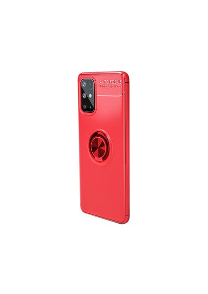Samsung Galaxy S20 Plus Kılıf Metal Stant Olabilen Yüzüklü Flexring Premium Silikon Kılıf