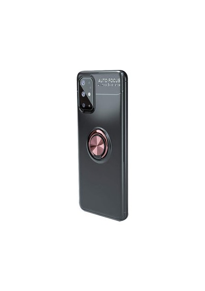 Samsung Galaxy S20 Plus Kılıf Metal Stant Olabilen Yüzüklü Flexring Premium Silikon Kılıf