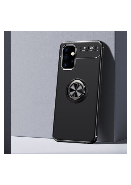 Samsung Galaxy A32 5g Kılıf Manyetik (Metal) Yüzüklü ve Stant Olabilen Rewon Premium Silikon Kapak