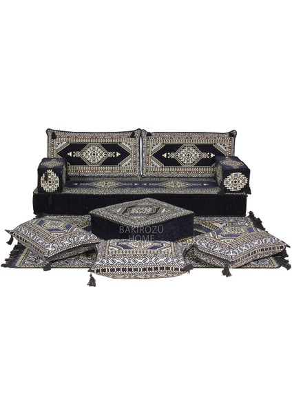 Şark Köşesi Takımı (20 cm Minder Kalınlığı) Lacivert Yahyalı Modeli