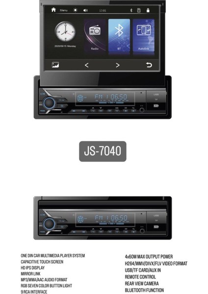 7040 Uyumu Kameralı Oto Indac, Yüksek Kalite Güvenli Sürüş