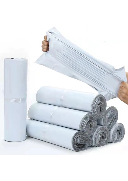 50X70+9CM Battal Boy Beyaz Cepsiz Kargo Poşeti modelleri