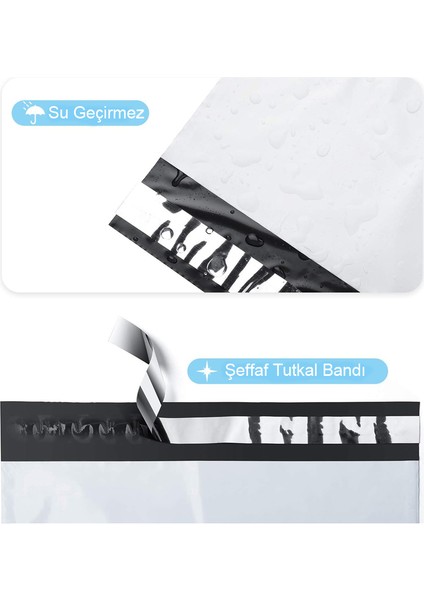 50X70+9CM Battal Boy Beyaz Cepsiz Kargo Poşeti fırsatları