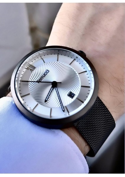 erkek Takvimli Hasır Kordon Kol Saati