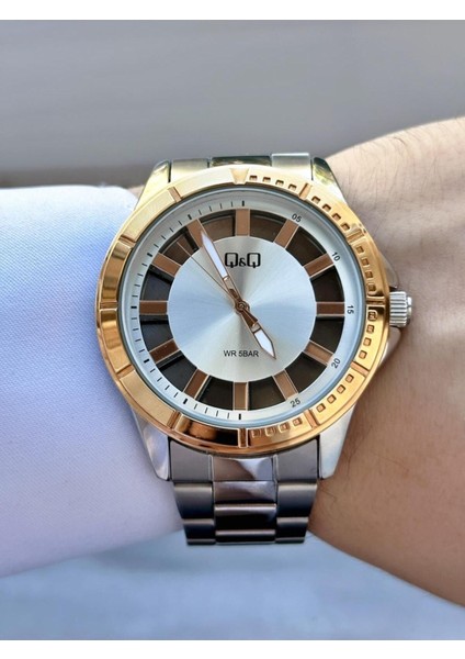 Erkek Rose Sarı Cam Kapaklı Şeffaf Kadran Yeni Modern Model Analog Saat fiyatları