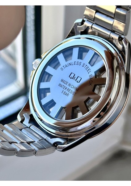 Erkek Rose Sarı Cam Kapaklı Şeffaf Kadran Yeni Modern Model Analog Saat modelleri