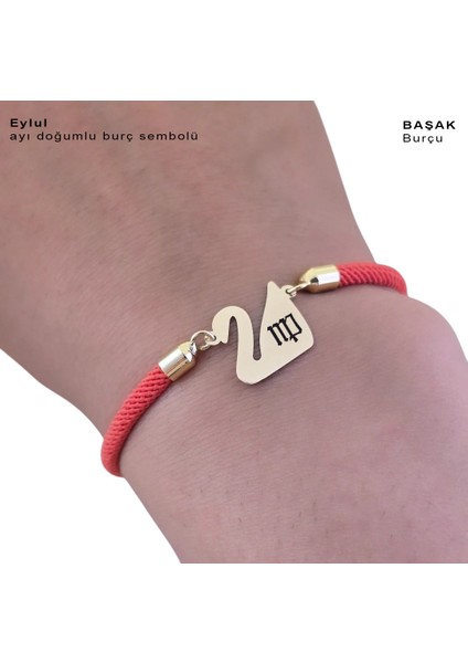 14 Ayar Altın Plakalı Eylül Ayı Doğumlarına Turuncu Örgülü Kuğu Kuşu Figürlü Hediye BILEKLIK-608AY fırsatları