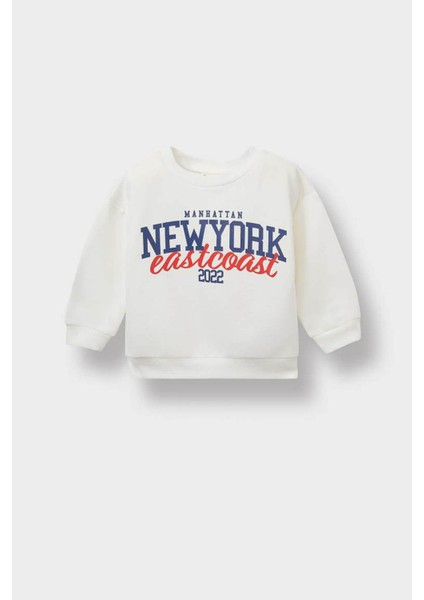 Ekru Erkek Bebek Sweatshirt E9222A5/ER105