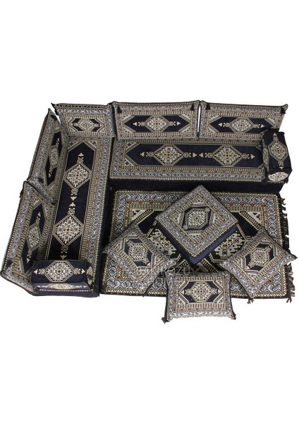 Şark Köşesi Takımı (20 cm Minder Kalınlığı) Lacivert Yahyalı Modeli 14 Parça fiyatları