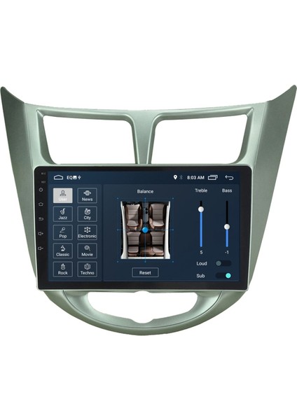 Accent Blue Android Multimedya Ekranı, Navigasyon ve Carplay Uyumlu, Hızlı ve Kullanışlı