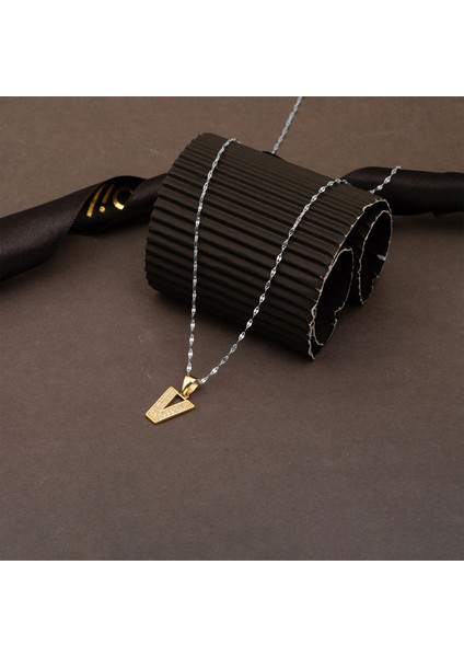 V Harfi 14 Ayar Altın Kolye Ucu fırsatları