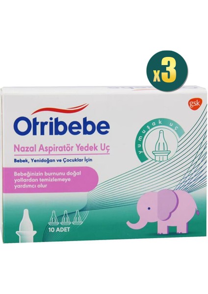 Nazal Aspiratör Yedek Ucu 10'lu 3 Adet