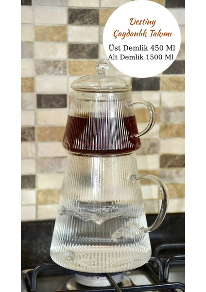 Saul Up - Borosilikat Cam Çaydanlık - C01