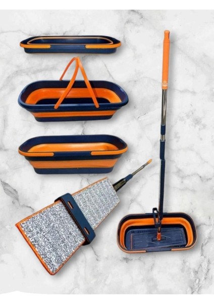 Katlanır Mop Kendinden Sıkmalı Mikrofiber Pratik Temizlik Mopu