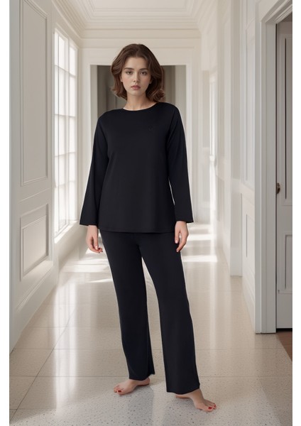 Kadın Modal Bisiklet Yaka Pijama C840-850