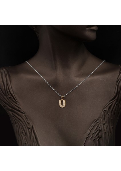 U Baş Harfi 14 Ayar Altın Kolye Ucu fiyatları