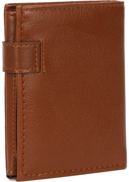 Erkek Siyah Deri Bozuk Para Hazneli Kartlık Cüzdan (10X12CM) TUL515 - Taba modelleri
