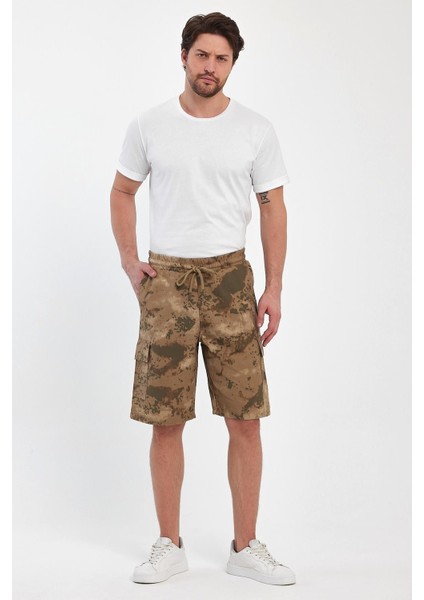 Erkek Dokuma Gabardın Kamuflaj Şort modelleri