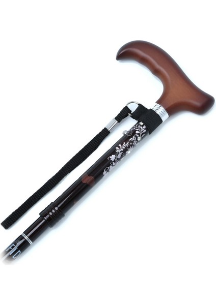 606SAW Taşlı Katlanır Baston 9032-4 Siyah Desenli modelleri