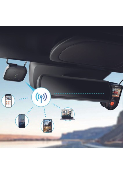 2k Qhd Wi-Fi Gps G-Sensör 160° Geniş Açı Ön Arkası Çift Kamera Araç Kamerası