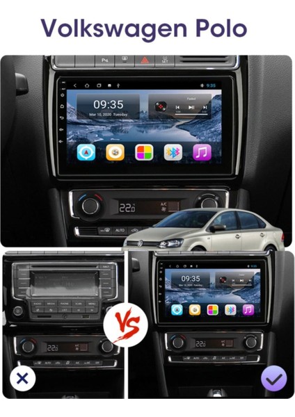 9 Inç Hd IPS Ekranlı Android 12 Multimedya, Carplay, Park Kamerası Hediye