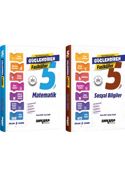 Ankara 2025 5. Sınıf Matematik + Sosyal Bilgiler Güçlendiren Fasikül Seti 2 Kitap Güncel Müfredat