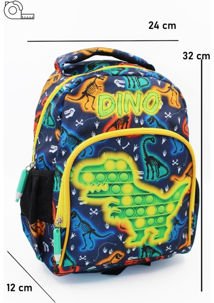 2 Gözlü Pop Dino Anaokulu Çantası - Erkek Çocuk Çanta Kreş Çantası - Dinozor Çanta indirimleri