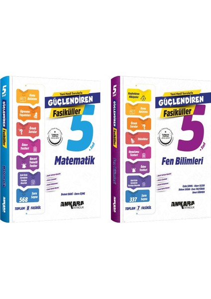 Ankara 2025 5. Sınıf Matematik + Fen Bilimleri Güçlendiren Fasikül Seti 2 Kitap Güncel Müfredat